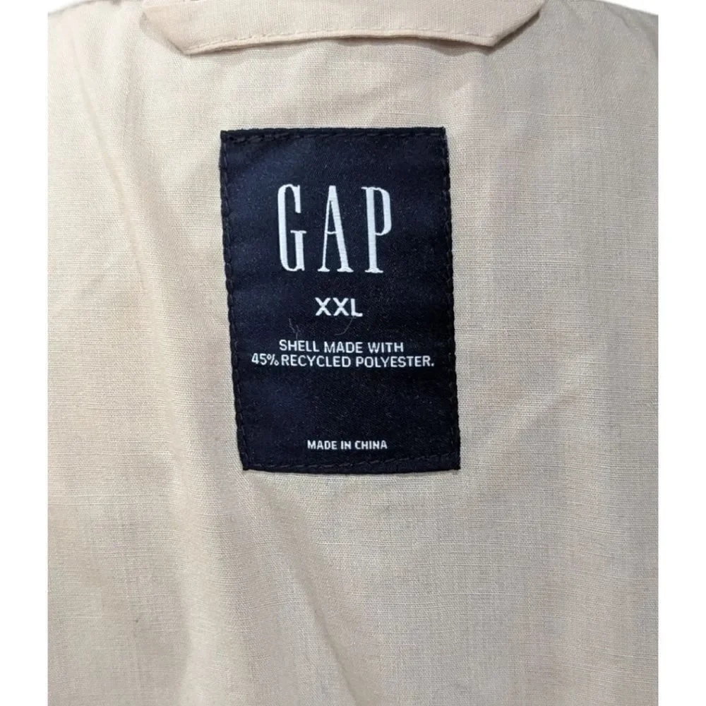 Gap Women's 2XL Wool Relaxed Shirt Jacket in neutral tan plaid